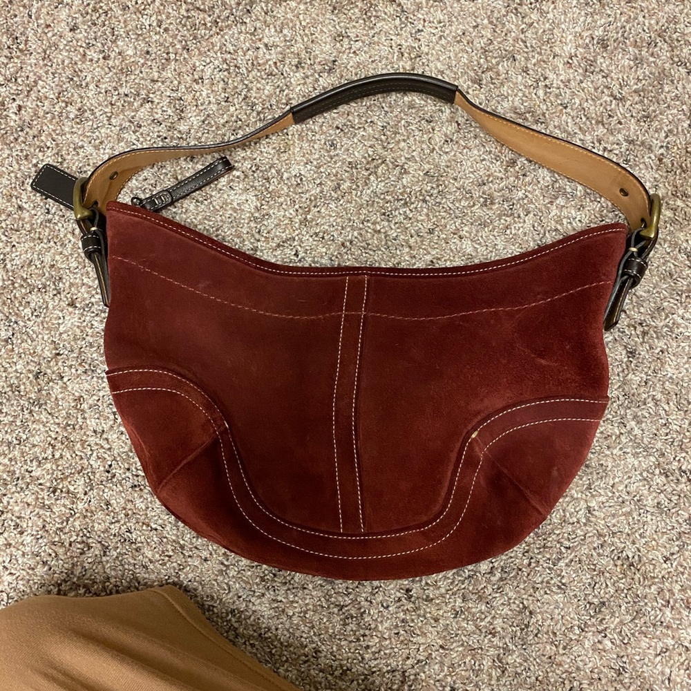Authentic Red Velvet Satchel Bag